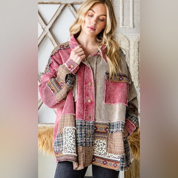 Oli & Hali Multicolor Patchwork Jean Jacket - Picture 5 of 8